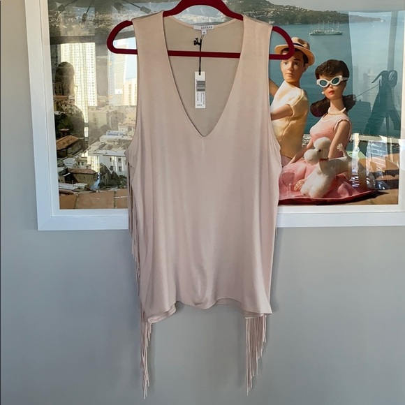 ASTARS desert nights pink fringe tank top - Picture 6 of 11